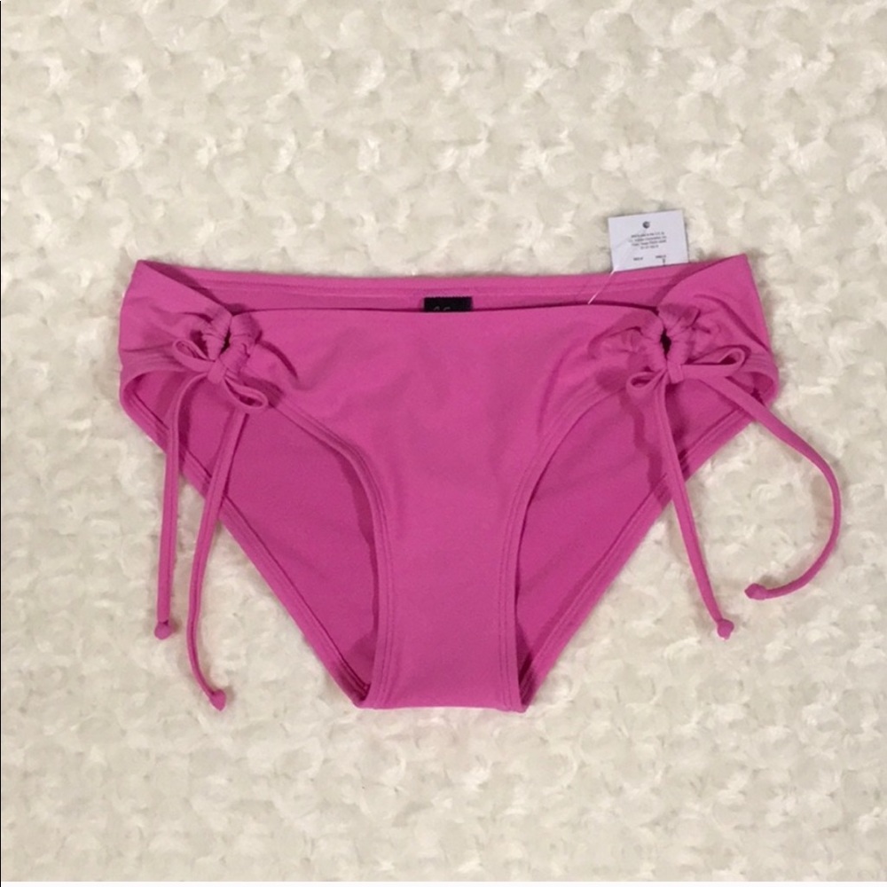 New Small Pink Bikini Bottom Side Ties Swimwear